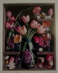 VTG FRAMED & MATTED PRINT- PHOTOGRAPH of TULIPS- Signed/Dated by Artist- 189/250
