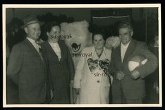 Man in Polar Bear Costume Fair 1950s Hanover Maschseefest? Photo Postcard 14x9cm