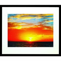 KEY WEST Sunset 11×14″ Matted Art Photo Photograph Florida Keys Tropical Sun Sea
