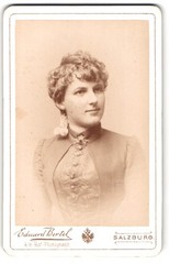 Photography Eduard Bertel, Salzburg, portrait of a woman CDV/cabinet photo