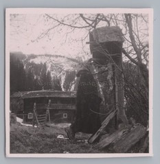 vmtl. Matrei in East Tyrol Austria Farm Woman Kneeling Before Marterl Photo 1940s