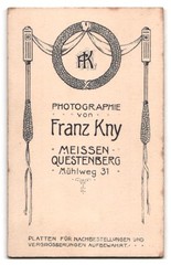 Photograph Franz Kny, Meissen, Mühlweg 31, young confirmation in fine twine