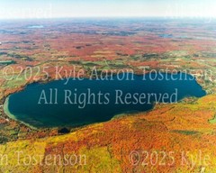Metonga Lake, Crandon, Forest Co., Wisc. Overhead Aerial Photo. Frame Optional
