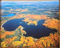 Big Portage Lake, Land O’ Lakes, Wisc. (Vilas Co.) Aerial Photo. Frame Optional.