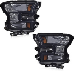 Front Headlights Assembly Headlamps Pair Fit Ford F150 2015 2016 2017 (Not Fit M