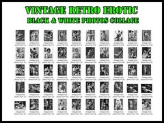 Vintage Retro Erotic Black & White Photos Collage 4″x6″ & 8″X10″s Many To Choose