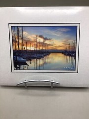 Shilshole Marina & Olympic Mountains at Sunset, Seattle, WA. Art Print! Signed.