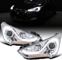 – Fits 2012-2017 Hyundai Veloster Upgrade LED Running Light Tube Sequential Turn