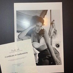 11 x 17″ Frank Worth Collection Elizabeth Taylor Stamped Lithograph Print COA