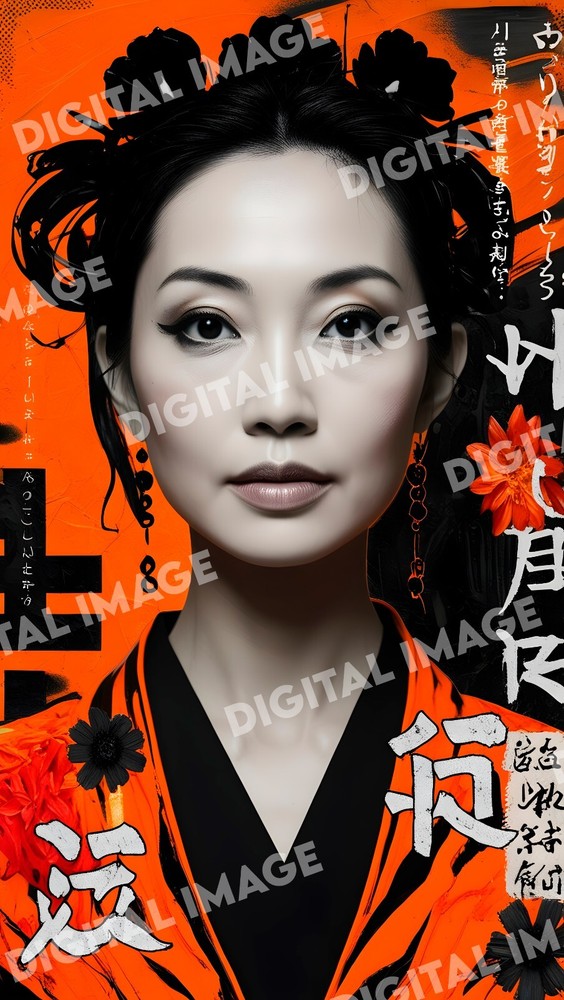 Digital Art Picture Image Photo Wallpaper Background Desktop AI – Asian Woman