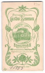 Photograph Gustav Scheerer, Esslingen, Bahnhofstr. 5, view Esslingen, studio