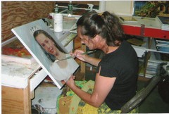 «Family Heirloom» – Hand Painted Photograph NEWLY CUSTOM FRAMED Giclee on Canvas