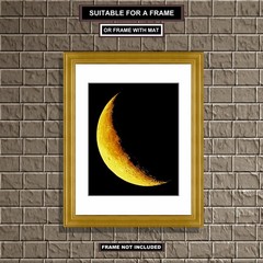 Wall Decor, 8×10 inch 24 Percent Full Moon (Waning Crescent Phase) Print M8890
