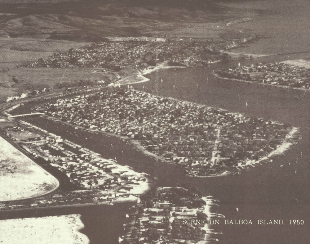 NEWPORT BEACH Scene on Balboa Island 1950 VINTAGE Photo Print 1486 11″ x 14″