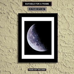 Wall Decor, 8×10 inch 42 Percent Full Moon (Waning Crescent Phase) Print M9904
