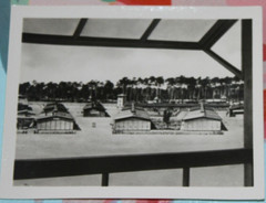 Photo concentration camp Sachsenhausen GDR memorial view from tower A residential barracks HG