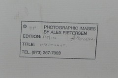1996 Hand signed Alex Pietersen «WRIST SHOT» Photographic Lithograph 129/160