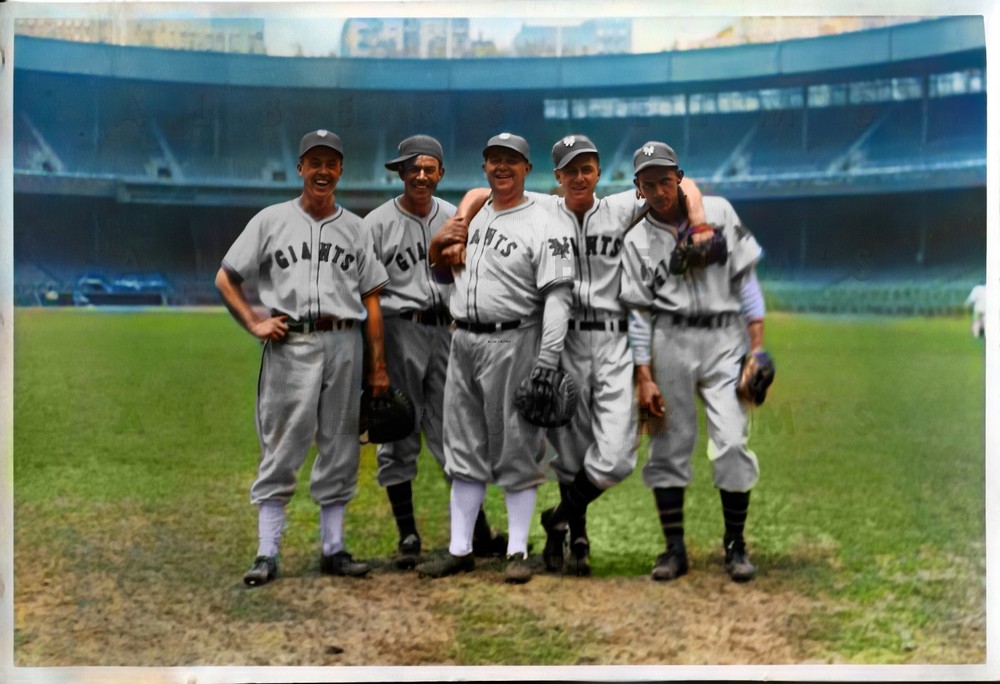 1941 NY Giants Carl Hubbell 8×10 Colorized Print-FREE SHIPPING