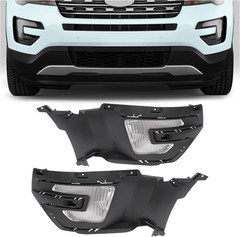 Fog Lights W/Bezels Pair Compatible with 2016-2017 Ford Explorer & 2016-2019 For