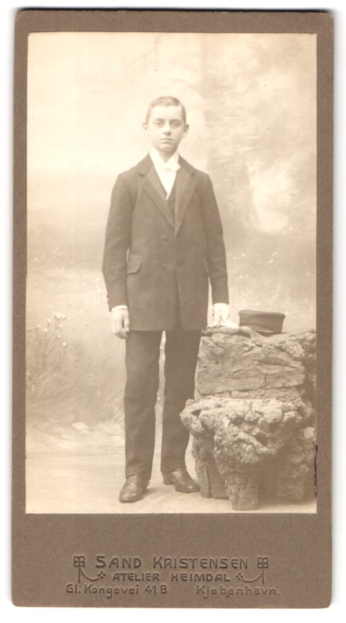 Photograph Sand Kristensen, Kjobenhavn, Gl. Kongevei 41 B, Portrait Young Man