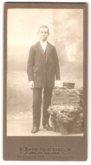 Photograph Sand Kristensen, Kjobenhavn, Gl. Kongevei 41 B, Portrait Young Man