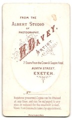 Photograph H. Davey, Exeter, North Street, Portrait Ghostly Lady with Thick