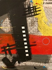 VERY COOL MIXED MEDIA PAINTING BY JOSEPH BRETON COLLABORATOR W/ ARTHUR SECUNDA
