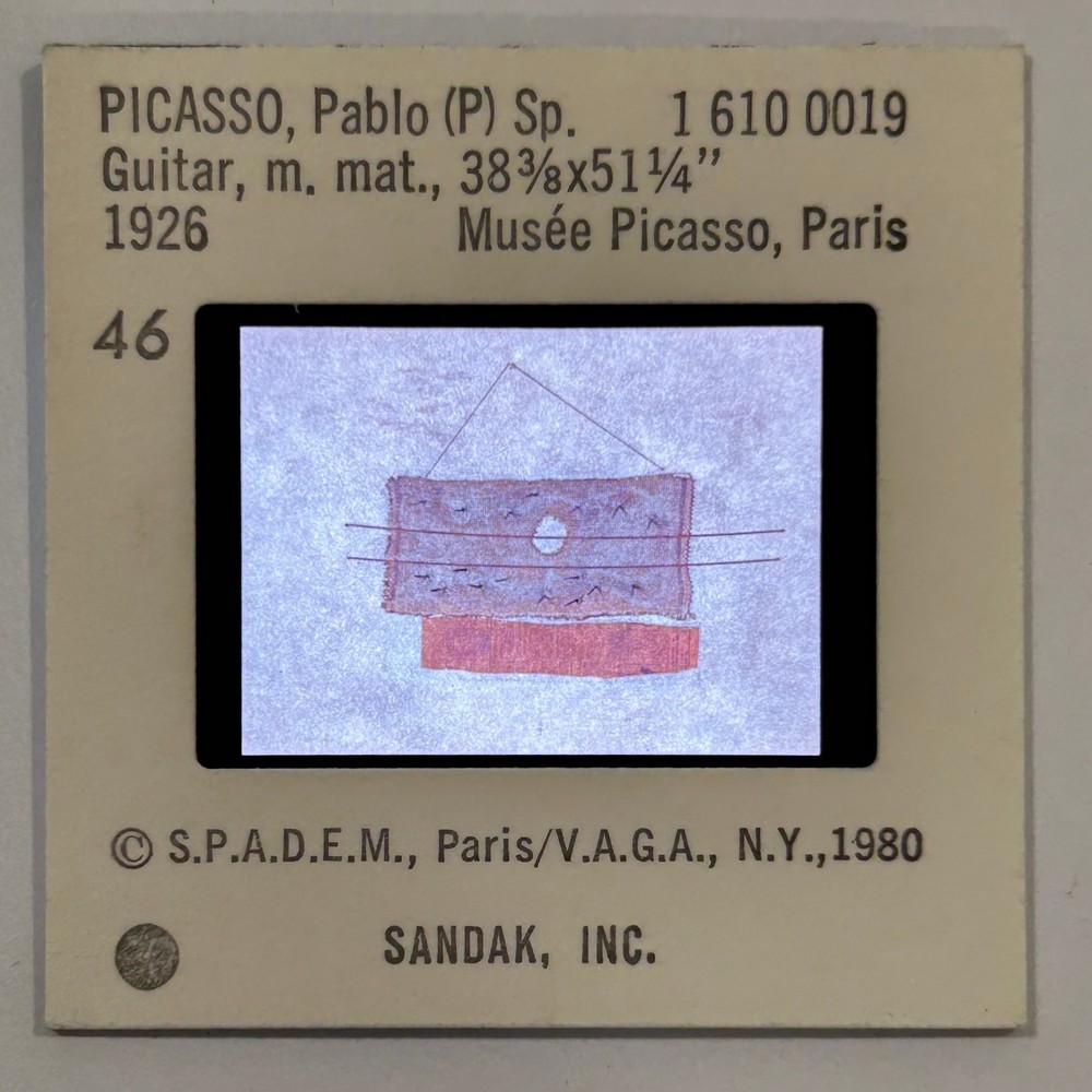 Pablo Picasso “Guitar” 1926 Vintage 35mm Art Slide Sandak Musée Picasso
