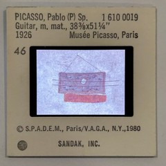 Pablo Picasso “Guitar” 1926 Vintage 35mm Art Slide Sandak Musée Picasso