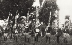 1934 Vintage Bismarck Archipelago ~ Native Tribal Dance Mask Costume Photo Art