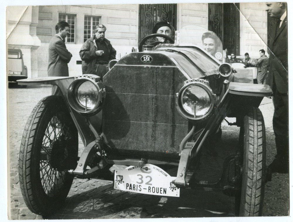 Old photo vintage car «Paris-Rouen 32», 18x24cm