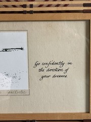 JANE LESTER 8/50 “ Go Confidently In The Direction Of Your Dreams” 1981. Framed