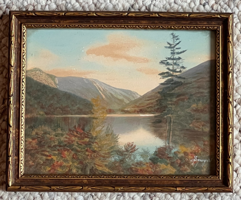 Charles Sawyer «Echo Lake» Hand Colored Photo Nutting Peer