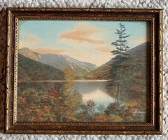 Charles Sawyer «Echo Lake» Hand Colored Photo Nutting Peer