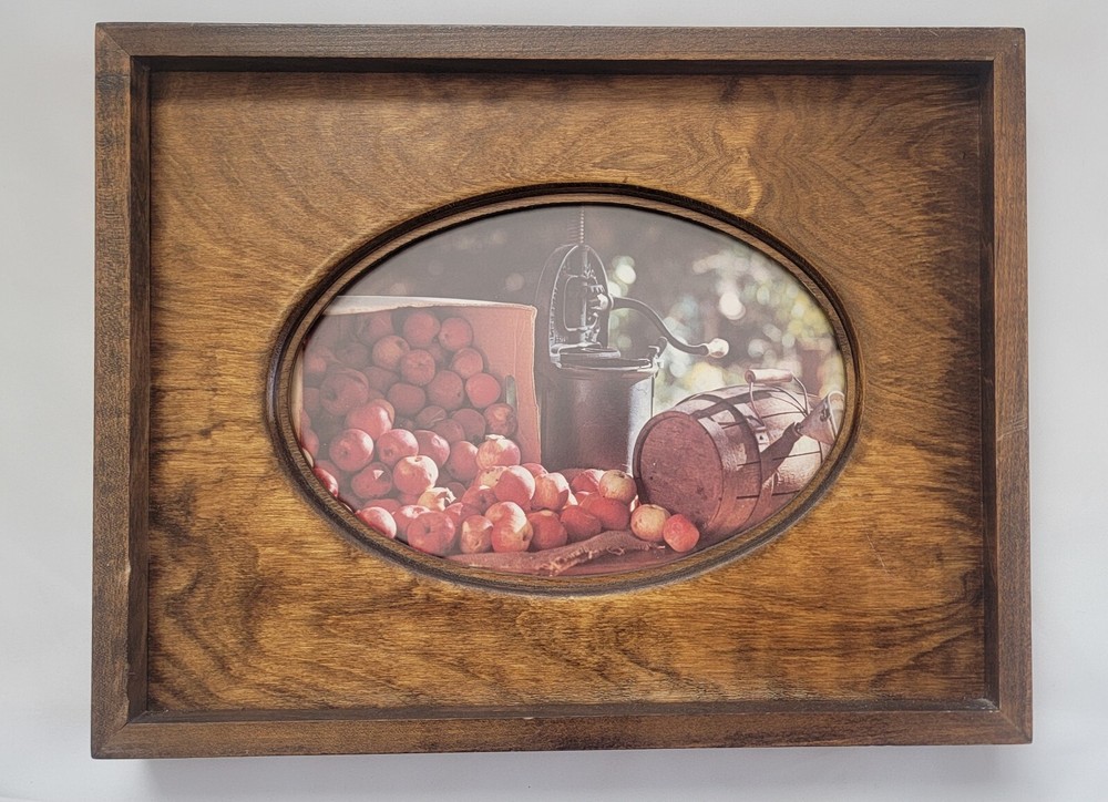 Vintage Oval Art Gore Photography – Apple Cider Press- Framed Art Colorado