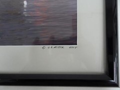 Maine Rockland Breakwater Lighthouse Signed Photograph George A. Miller Rainbow