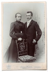 Photograph couple Schluckenau Bohemia, today Šluknov Czech Republic Johann Wenceslas (144)