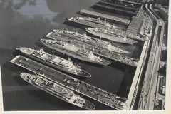 Photography Fine Art Mounted Framed Cruise ships at dock in New York Pier 88