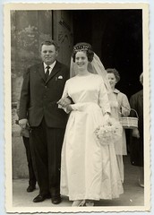 Lot Of 8 Photos Antique On. 1950 60 – Wedding Church Famille