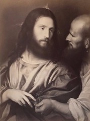 1870 PHOTOGRAPH RENAISSANCE ART TITIAN Christ of the Coin THE TRIBUTE MONEY RARE