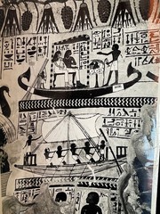 Original Vintage Photo 1950s Thebes Egypt Egyptology Mural Paintings
