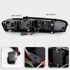 – for [Factory LED Model] 2016-2018 Chevy Camaro Black Full LED Tail Lights Brak