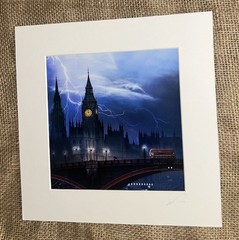 Signed JUREK NEMS 7.5” Original Photograph BIG BEN PARLIAMENT LAMBETH BRIDGE 10”