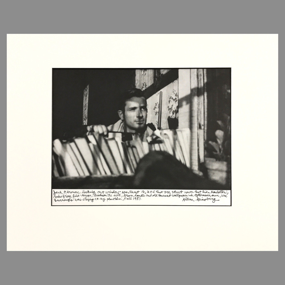 Jack Kerouac, NYC, 1953 – Allen Ginsberg Photograph – Matted Print 16 x 20