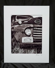 Vintage Classic Ford Truck black and white 8×10 photograph print matted to 11×14
