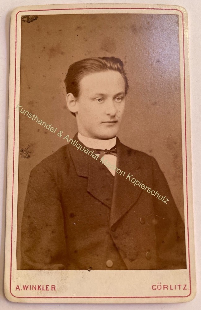 orig. CDV photo photograph man gentleman fashion picture old around 1880 A. Winkler Görlitz