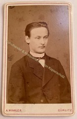 orig. CDV photo photograph man gentleman fashion picture old around 1880 A. Winkler Görlitz