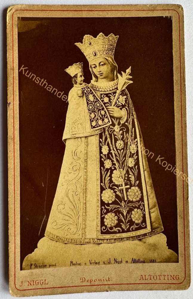orig. CDV photo photograph lithograph around 1870 Altötting