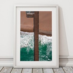 Ventura Pier California Wall Art Photo Print, Aerial Pier Photography Ventura CA