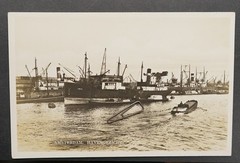 Photo View Postcard Amsterdam Port Ship Erato Freighter Boat Crane Tanker Pk